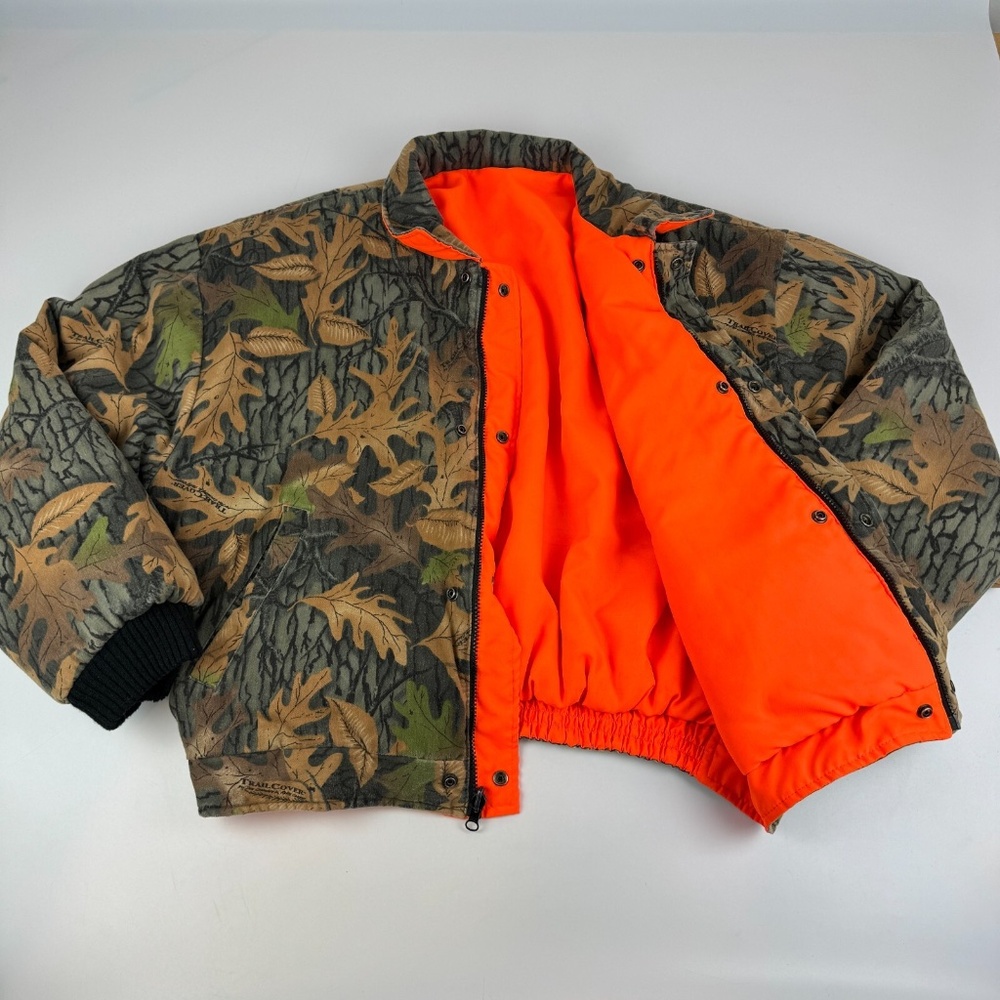 Vintage Bushmaster Mens Size XL Reversible Camo / Blaze Orange Hunting Jacket